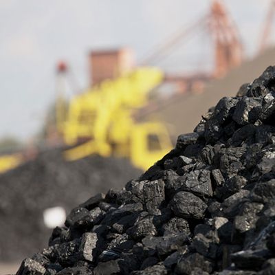 Pile of export-grade thermal coal