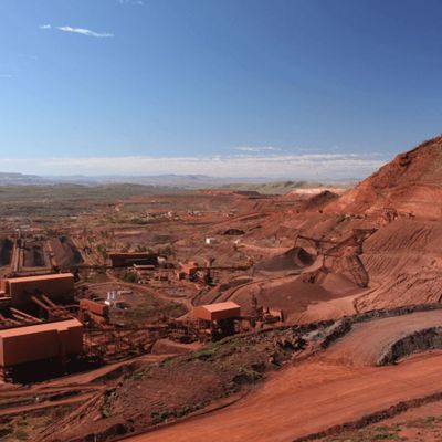 Iron ore processing site and red-earth mine